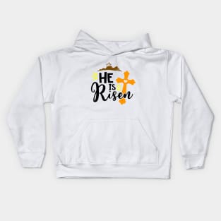 Christian Design He Is Risen Kids Hoodie